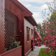 House in Norway with red facade