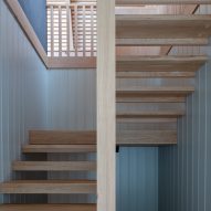 Timber staircase in house extension