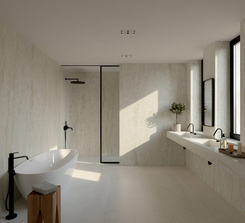 Bathroom finished in Nara by Dekton
