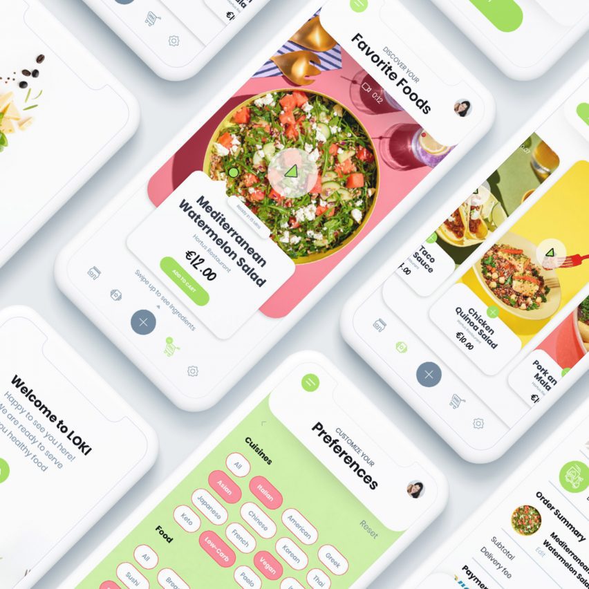 concept image of food delivery app