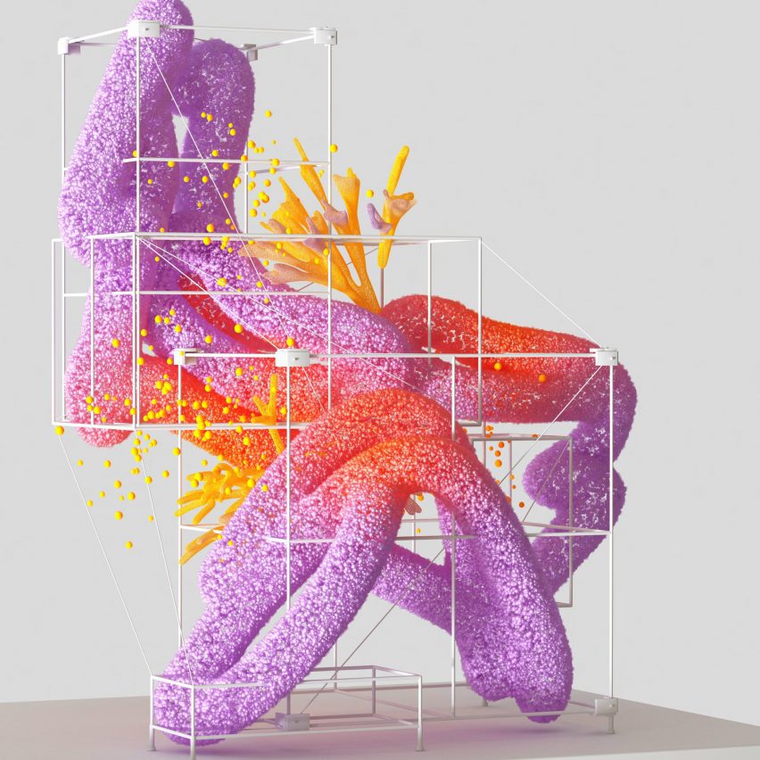 visualisation of colourful 3d model
