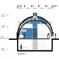 Section of Aghajoon Kitchen in Iran by Song Architects