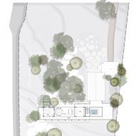 First floor plan of House by the Grove in India by Taliesyn