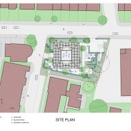 Site plan of Maggie's Northampton by Stephen Marshall Architects