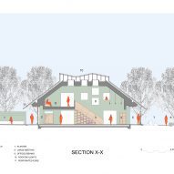 Section of Maggie's Northampton by Stephen Marshall Architects