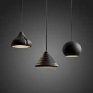 Foscarini launches "lava lamps" made from reclaimed volcanic rock