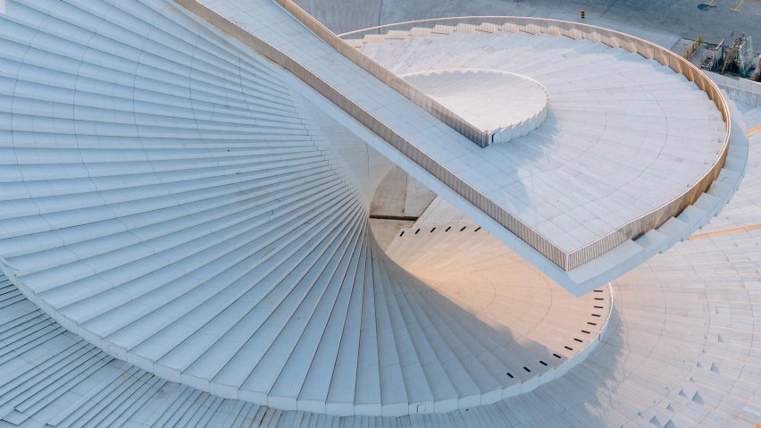Staircase at the Shanghai Grand Opera House by Snøhetta