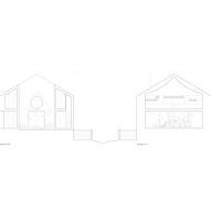 Section of House for Two Musicians by Atelier Matteo Arnone