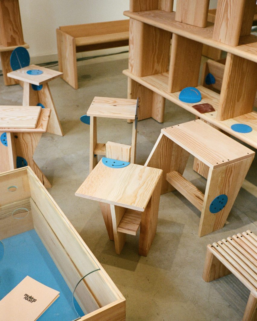 Andu Masebo's blue plates make it easy for anyone to build furniture