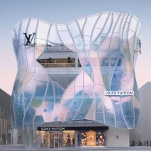 Jun Aoki references translucent dress for Louis Vuitton flagship