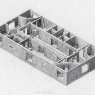 Isometric drawing of Lima House by Pezo von Ellrichshausen
