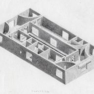 Isometric drawing of Lima House by Pezo von Ellrichshausen