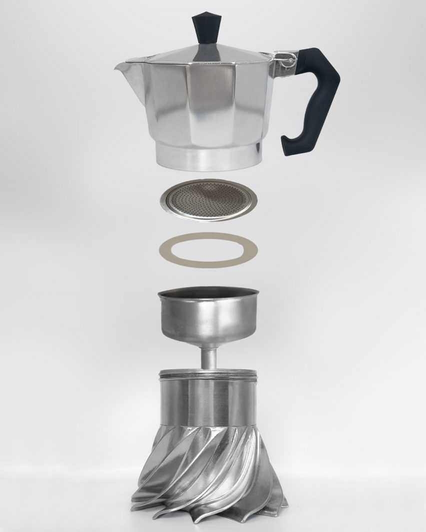 Turbo Moka exploded view