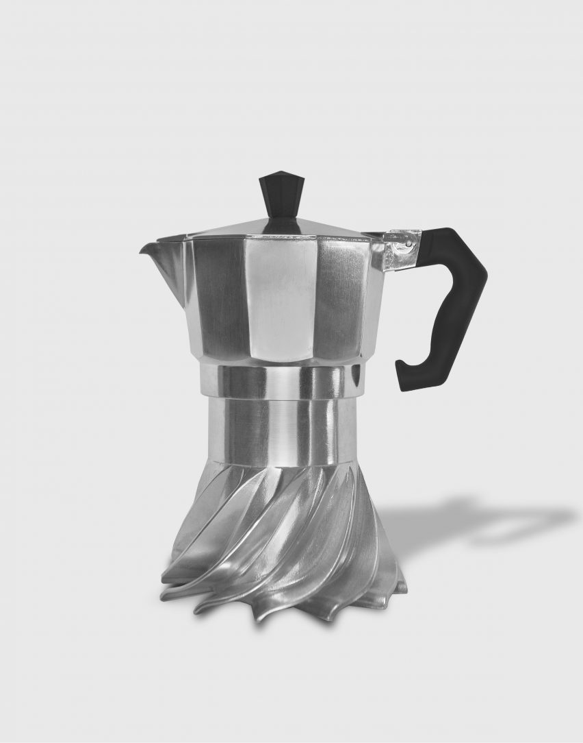Helical spiral coffee pot