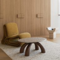 Oval coffee table by Tom Black