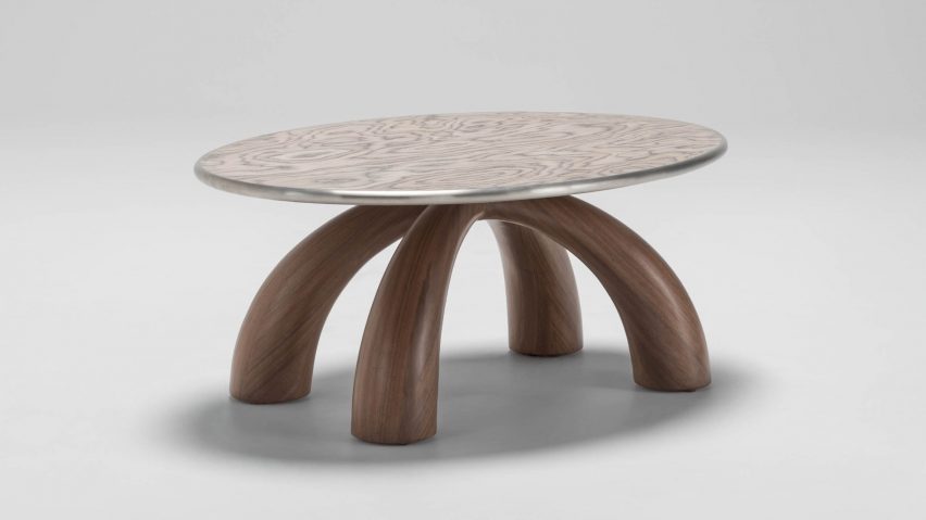 Oval coffee table by Tom Black