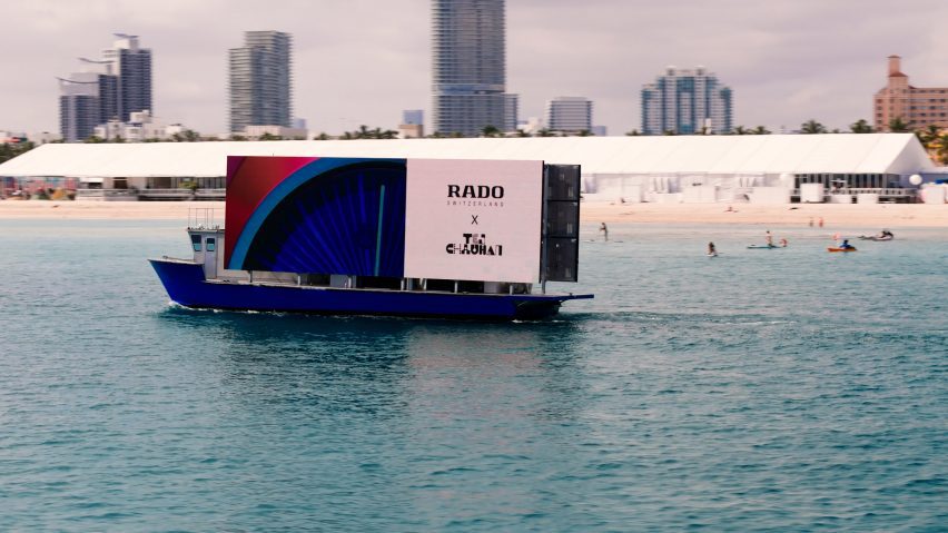 Rado billboard during Miami art week