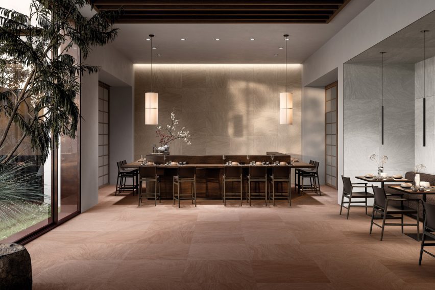 Interior finished with ceramic tiles by Refin Ceramiche