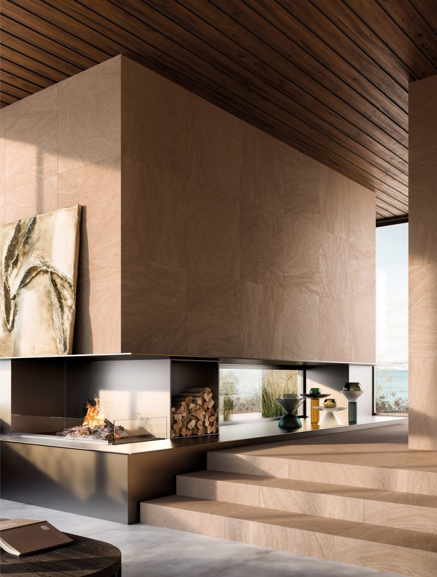 Ink tiles installed in interior