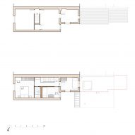 First floor plans, before and after, for A Simple Addition by OEB Architects