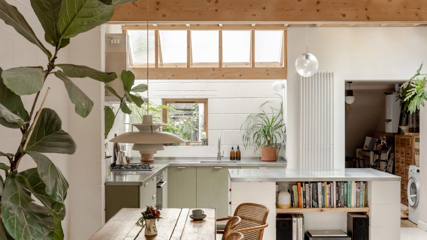 Kitchen and dining room of A Simple Addition by OEB Architects