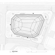 Plan of West Bund Convention Centre by SOM