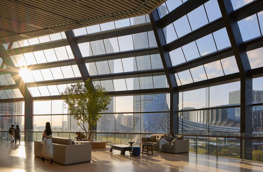 Interior view of events space by SOM