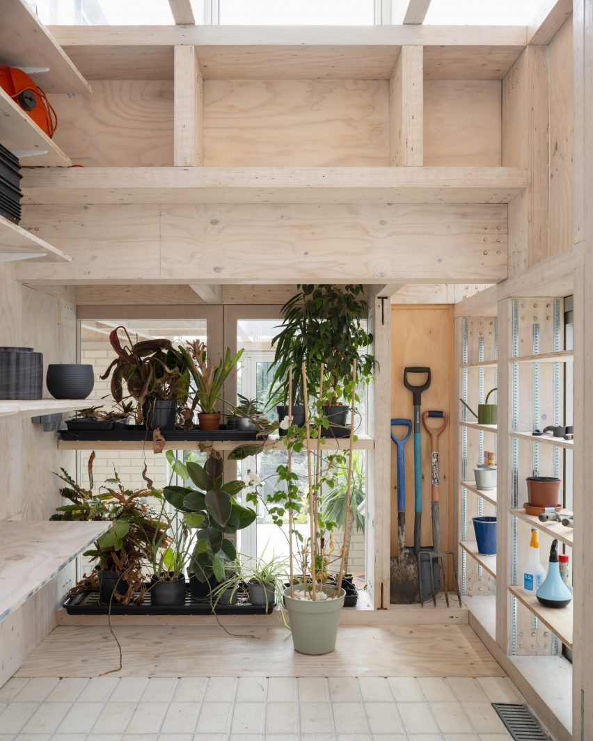 Potting shed in Tabberner Cook House by James Alder Architects