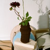 Smock vase by Tessa Silva in brown