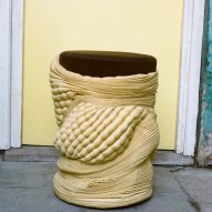 Smock stool by Tessa Silva in yellow