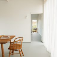Light-filled dining space and hallway