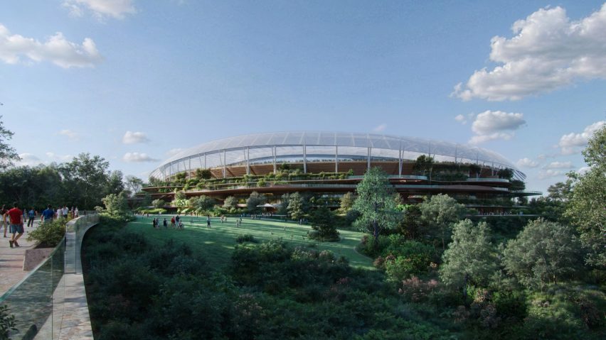 Brisbane Olympic Stadium by Cox Architecture and Hassell
