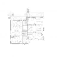 Semi-detached house plan from Common Woods by Space&Matter