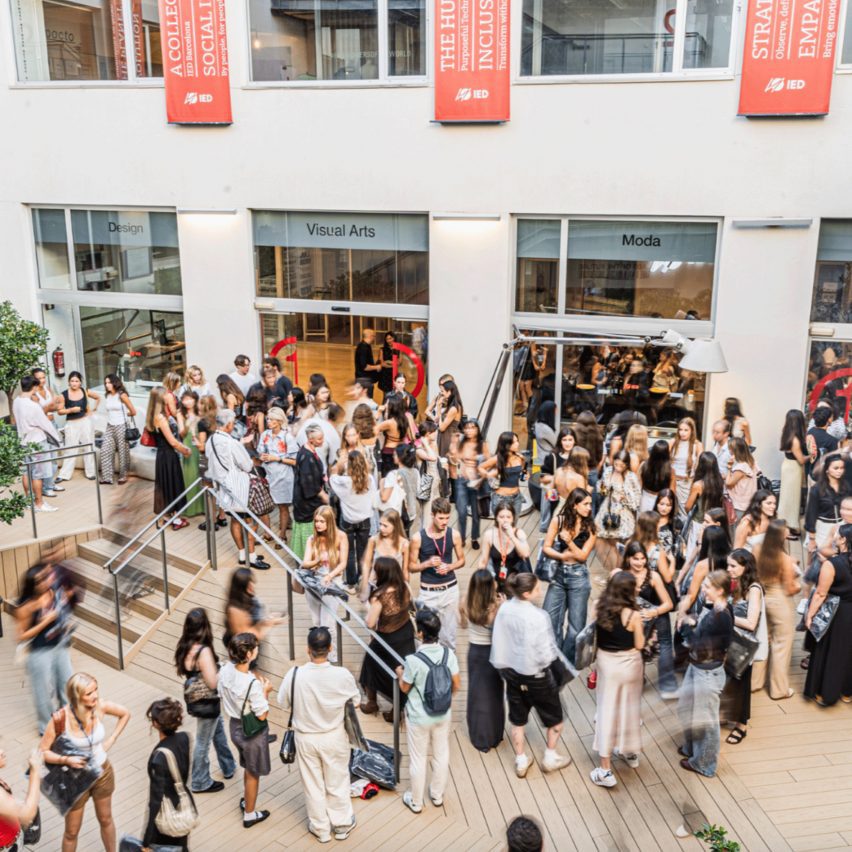 a photo of students outside a university campus