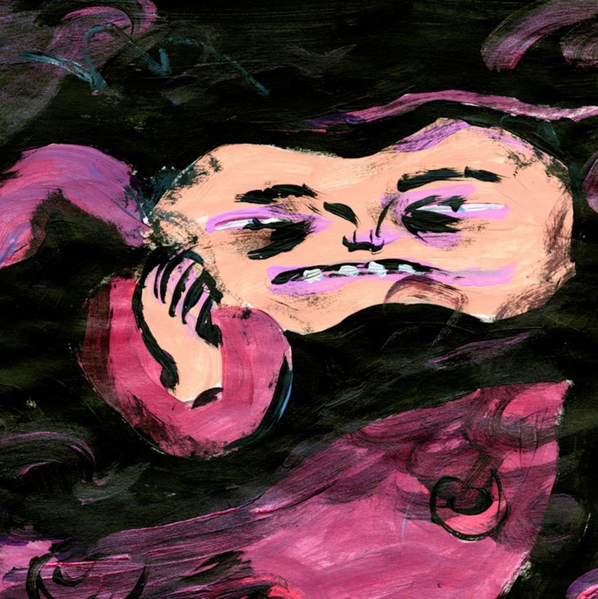 a painting of a face