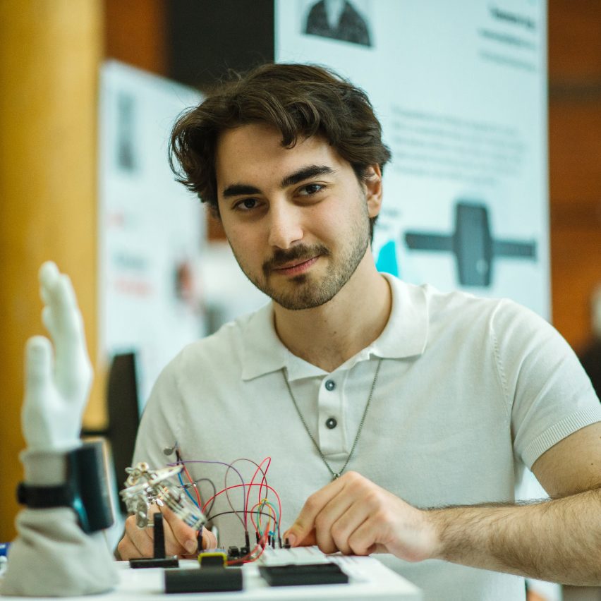 a photograph of a design student