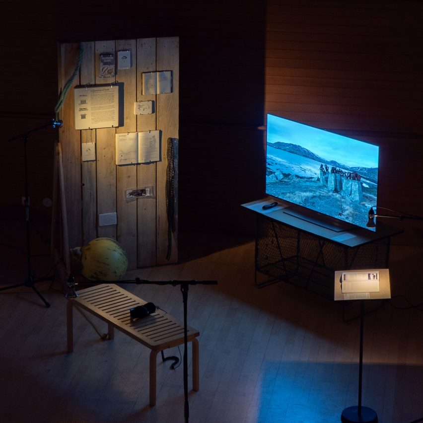 a photograph of an exhibition