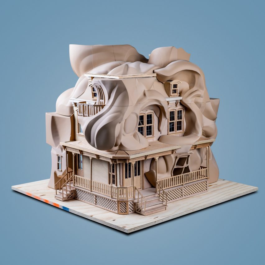 a visualisation of a dolls house design