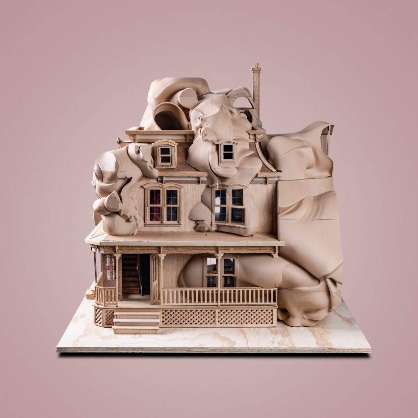 a visualisation of a dolls house design