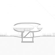 Resting Loop with Views pavilion section by HCCH Studio