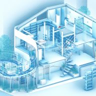 Axonometric of House in Nakano by HOAA