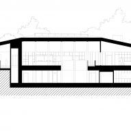 Section of Kursgården Kämpasten by Johan Sundberg Arkitektur and Tengbom