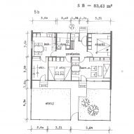 Plan of House Under the Poplars by OFIS Arhitekti
