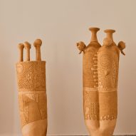 Clay sculptures by Ghanaian artist Kobina Adusah