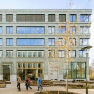 Pretty Plastic clads timber laboratory building in upcycled plastic tiles