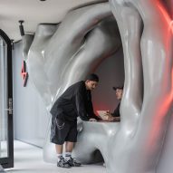Sinners Inc tattoo parlour in Aarhus, Denmark designed by KIDZ Studio
