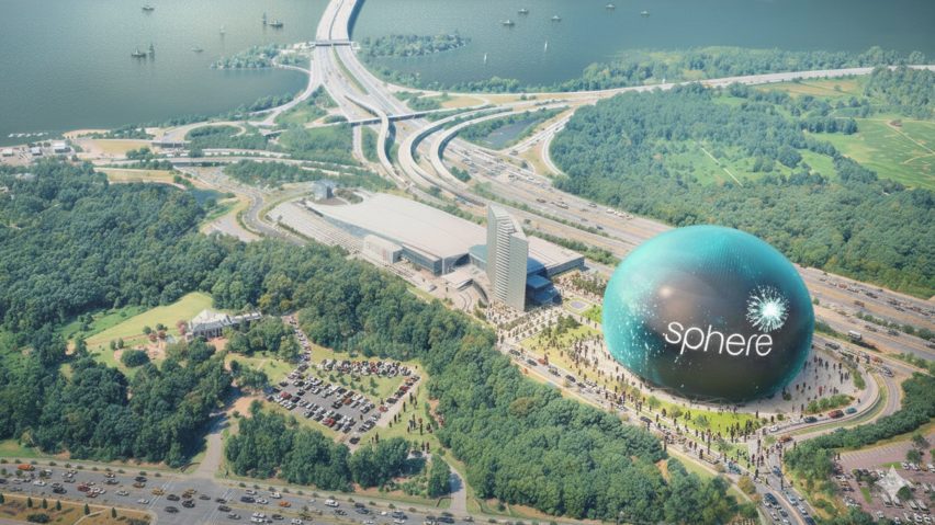 Bird's eye view of Sphere National Harbor