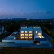 The Catcher guesthouse renovation at night