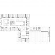 Second floor plan of Vida Elementary School by Opočenský Valouch Architects