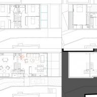 Ground floor plan of 2in1 Houses at Noisy-le-Sec by MXarchitecture